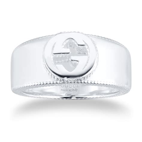 gucci women's interlocking ring|paved silver gucci nail ring.